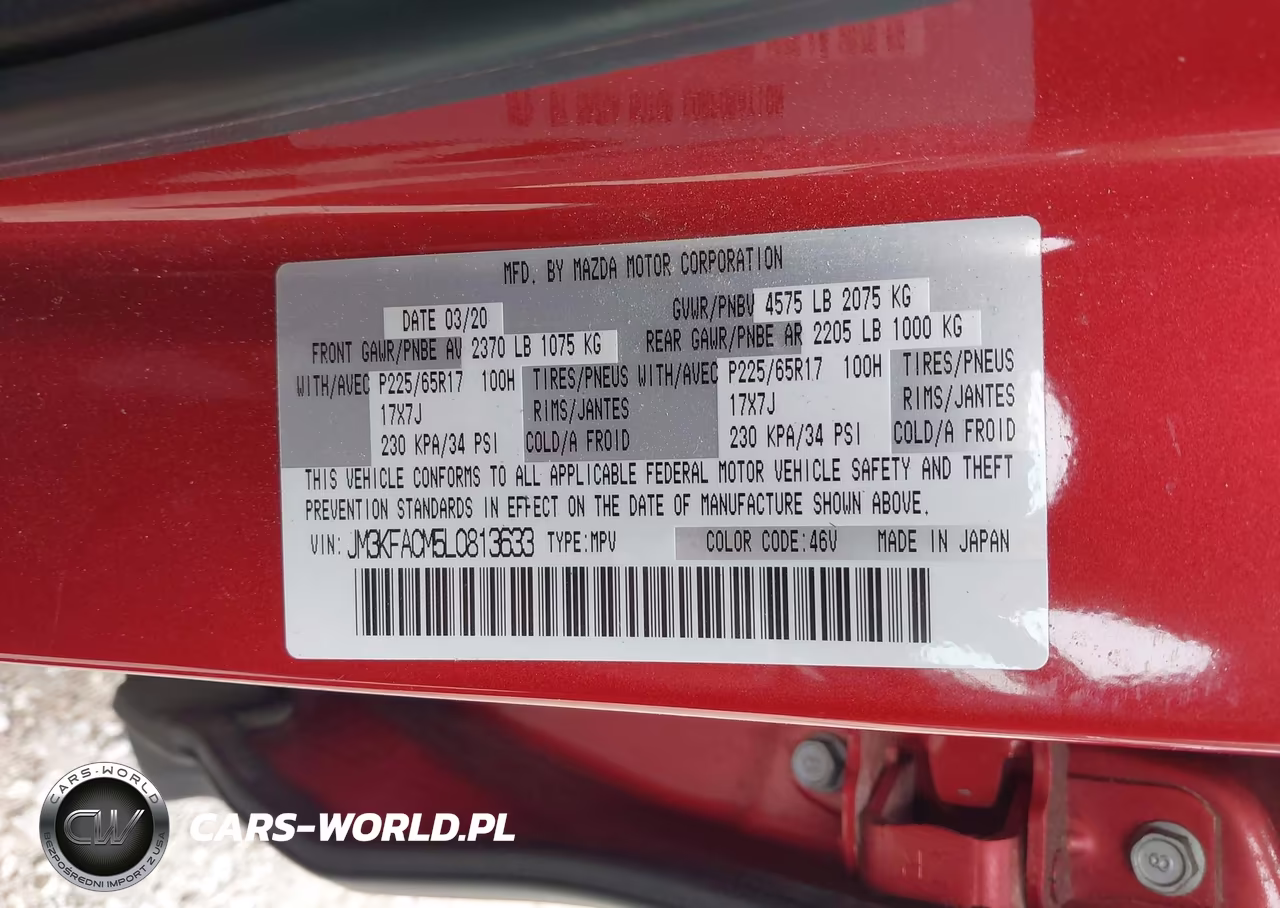 2020 Mazda Cx-5 Touring VIN:JM3KFACM5L0813633 - 9