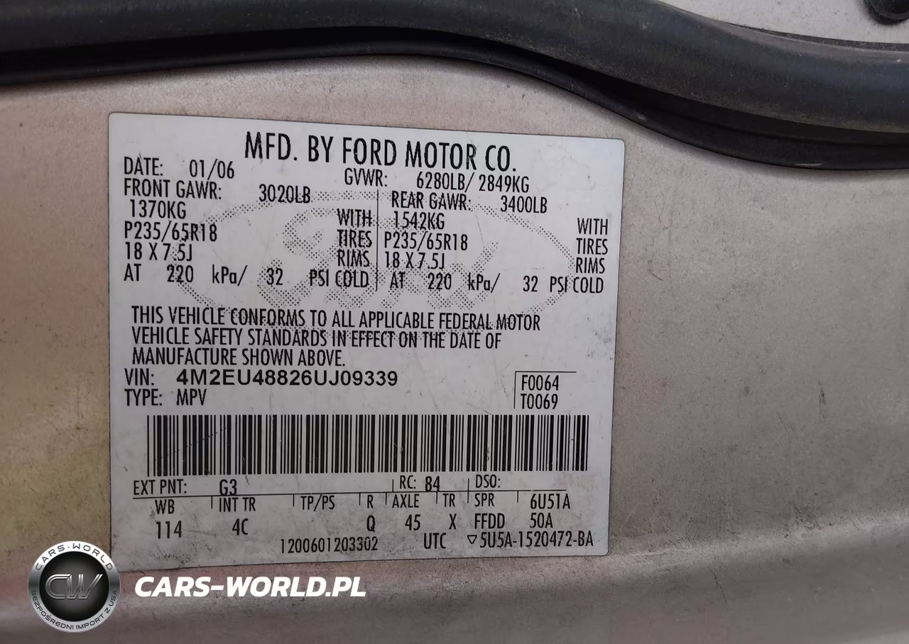 2006 Mercury Mountaineer Premier VIN:4M2EU48826UJ09339 - 9