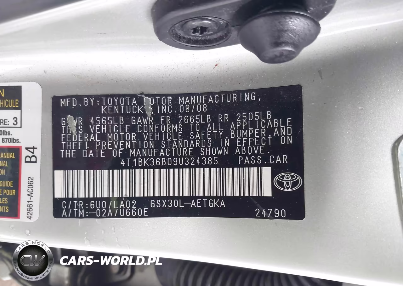 2009 Toyota Avalon Xls VIN:4T1BK36B09U324385 - 9