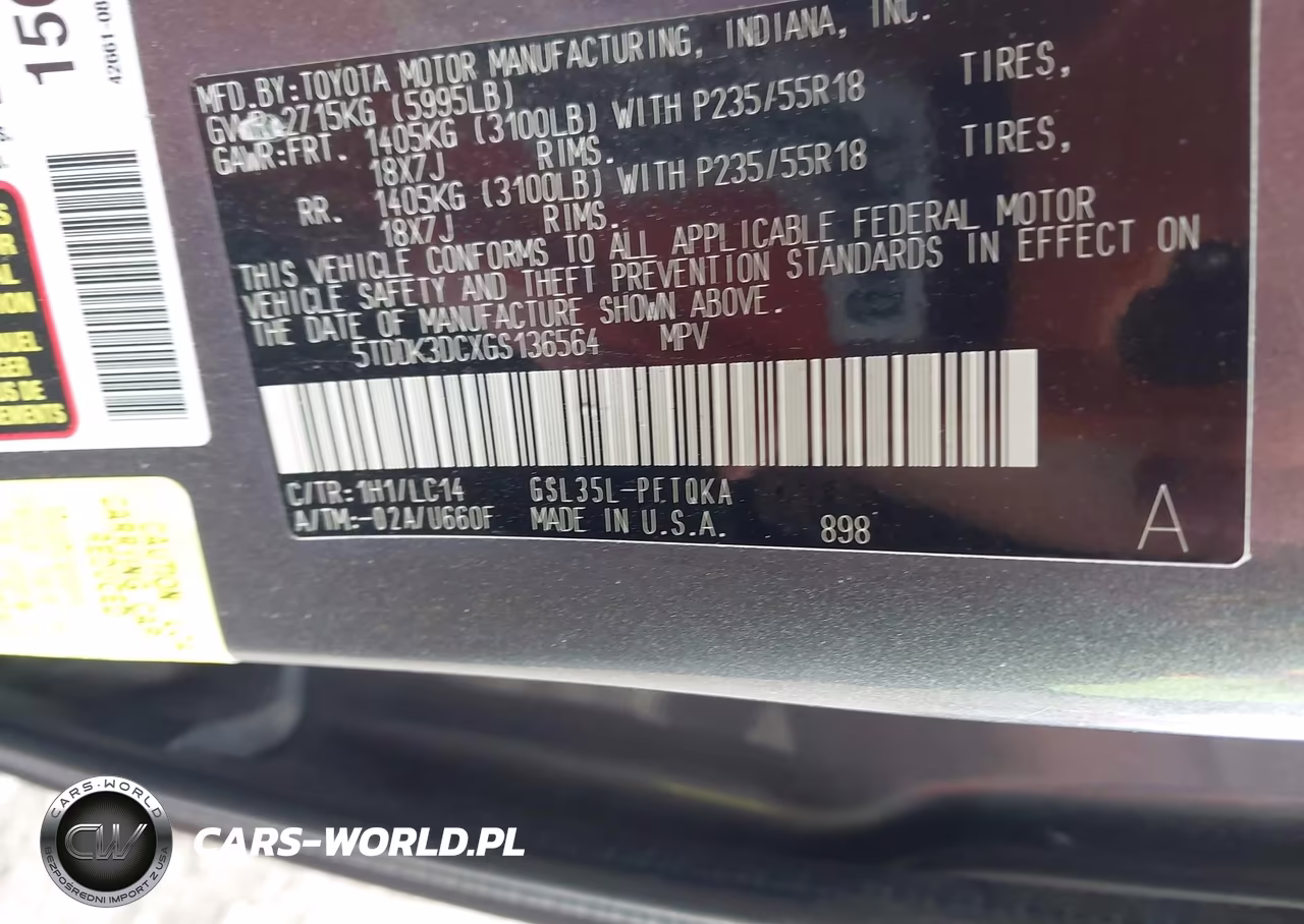 2016 Toyota Sienna Xle VIN:5TDDK3DCXGS136564 - 9