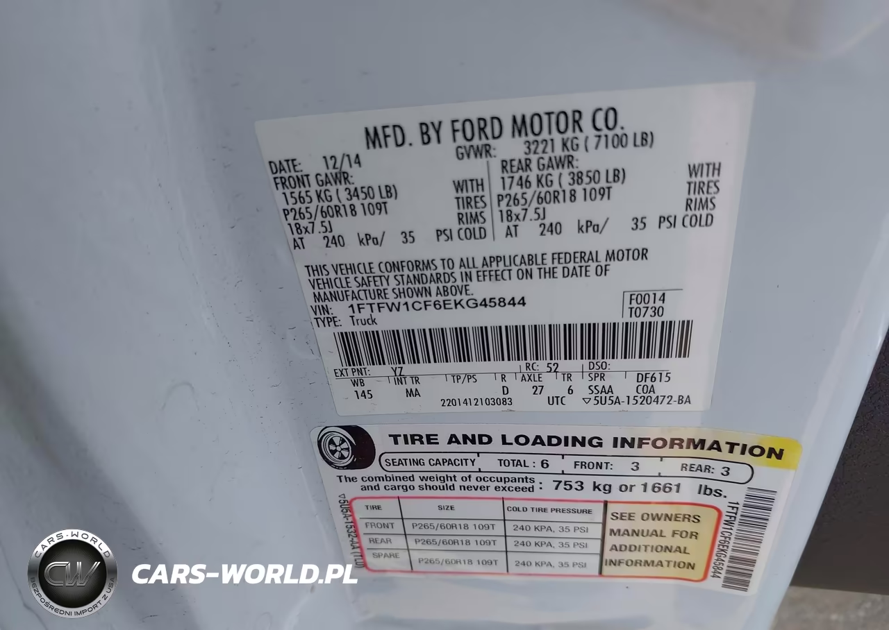 2014 Ford F-150 Xlt VIN:1FTFW1CF6EKG45844 - 9