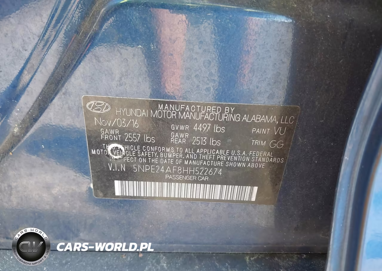 2017 Hyundai Sonata VIN:5NPE24AF8HH522674 - 9