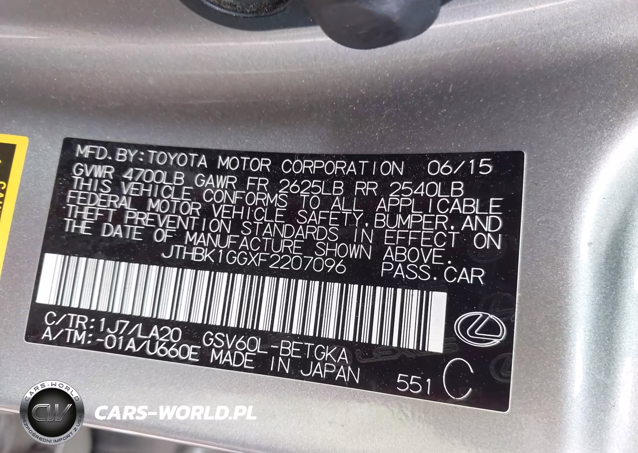 2015 Lexus Es 350 VIN:JTHBK1GGXF2207096 - 9