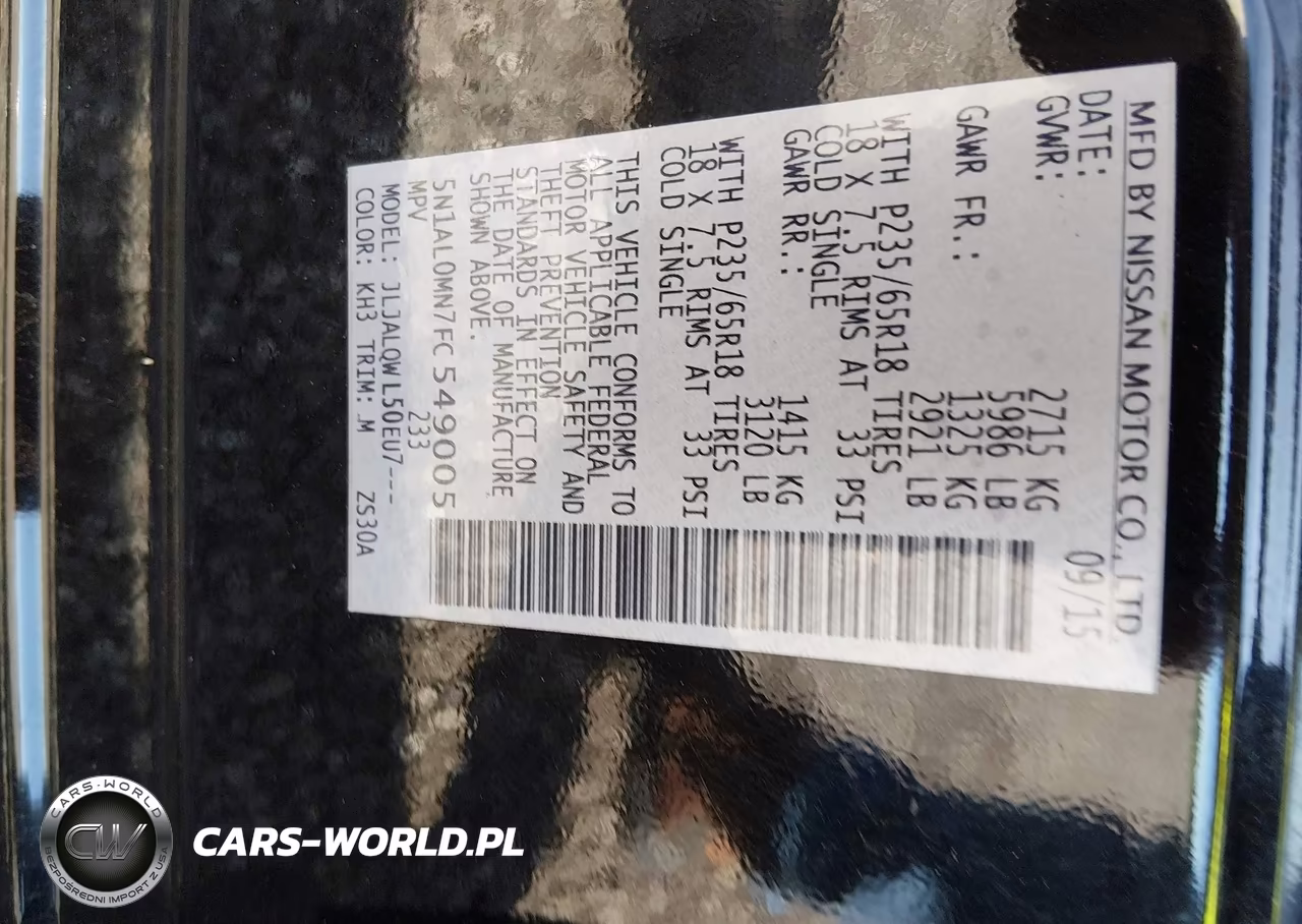 2015 Infiniti Qx60 VIN:5N1AL0MN7FC549005 - 9