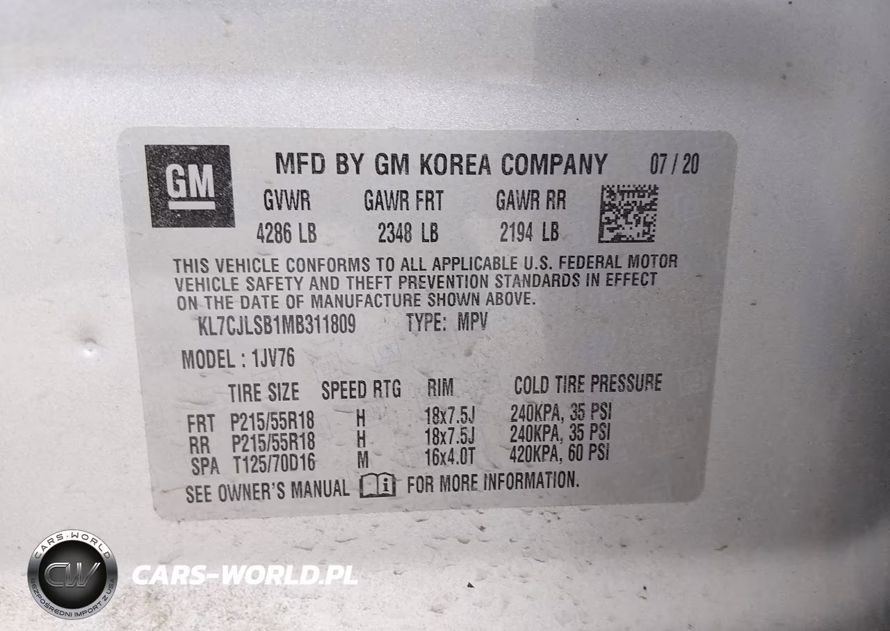 2021 Chevrolet Trax Fwd Lt VIN:KL7CJLSB1MB311809 - 9