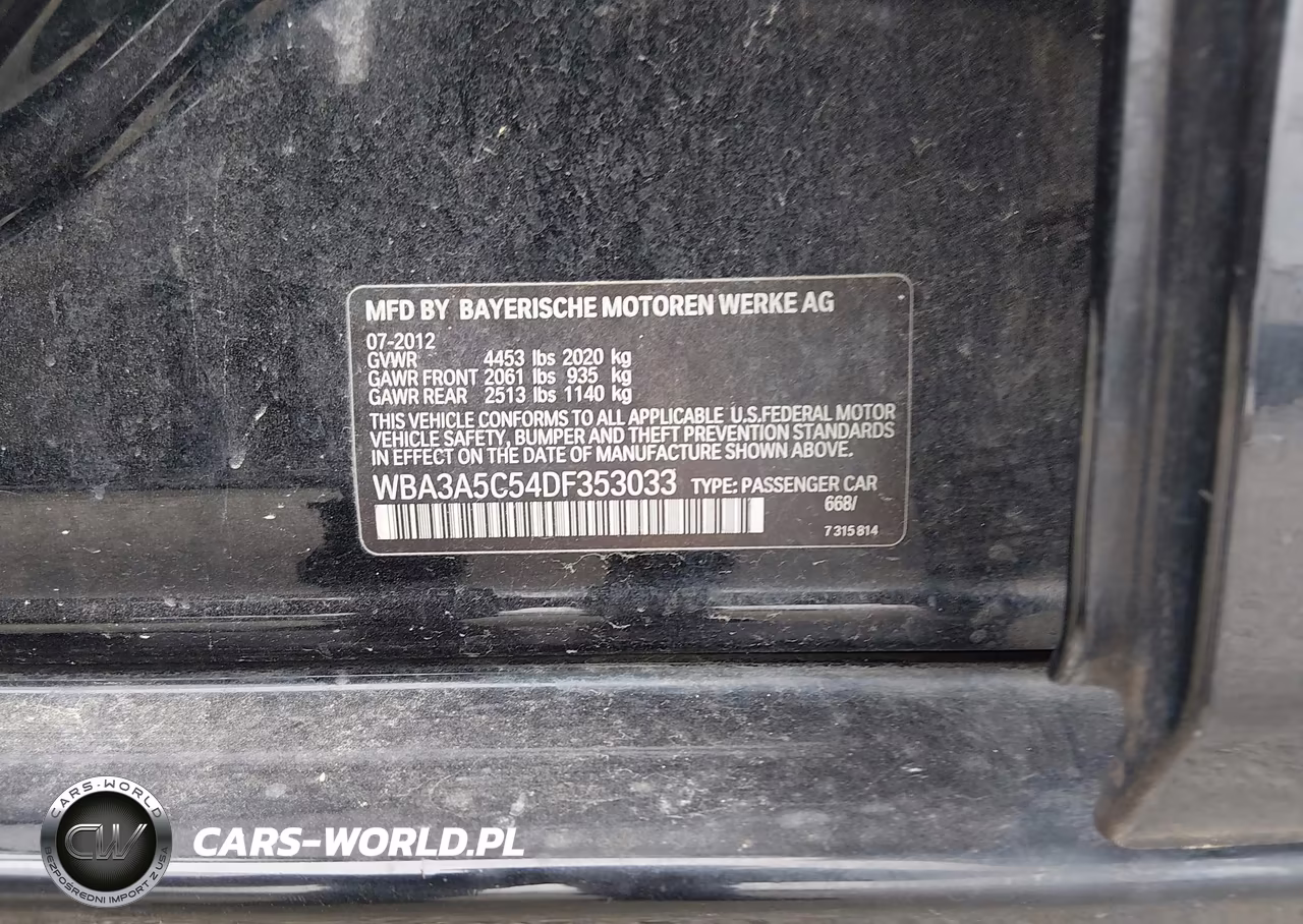 2013 BMW 328I VIN:WBA3A5C54DF353033 - 9