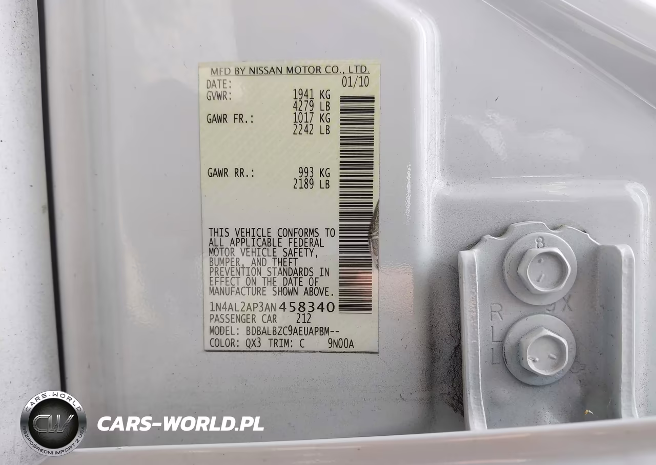 2010 Nissan Altima 2.5 S VIN:1N4AL2AP3AN458340 - 9