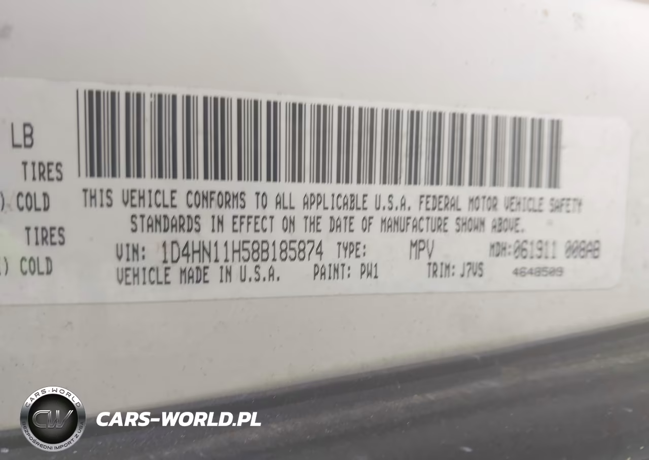 2008 Dodge Grand Caravan Cv VIN:1D4HN11H58B185874 - 9