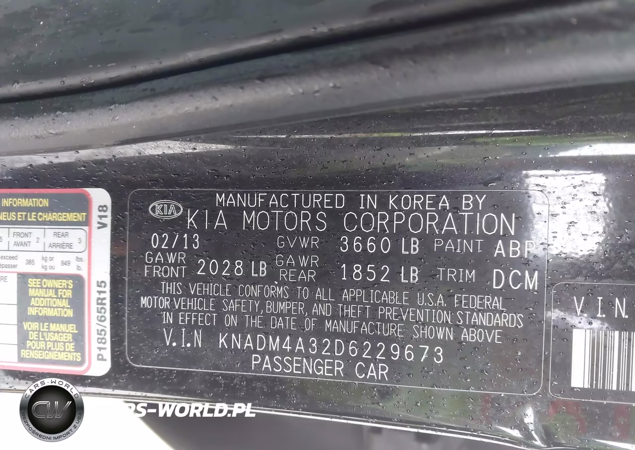 2013 Kia Rio Lx VIN:KNADM4A32D6229673 - 9