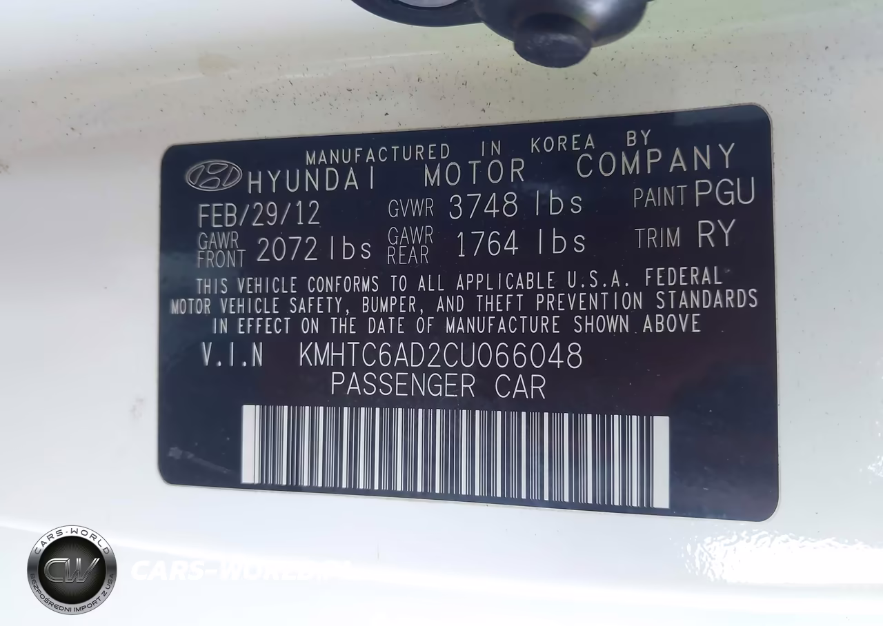 2012 Hyundai Veloster Base W-Gray VIN:KMHTC6AD2CU066048 - 9