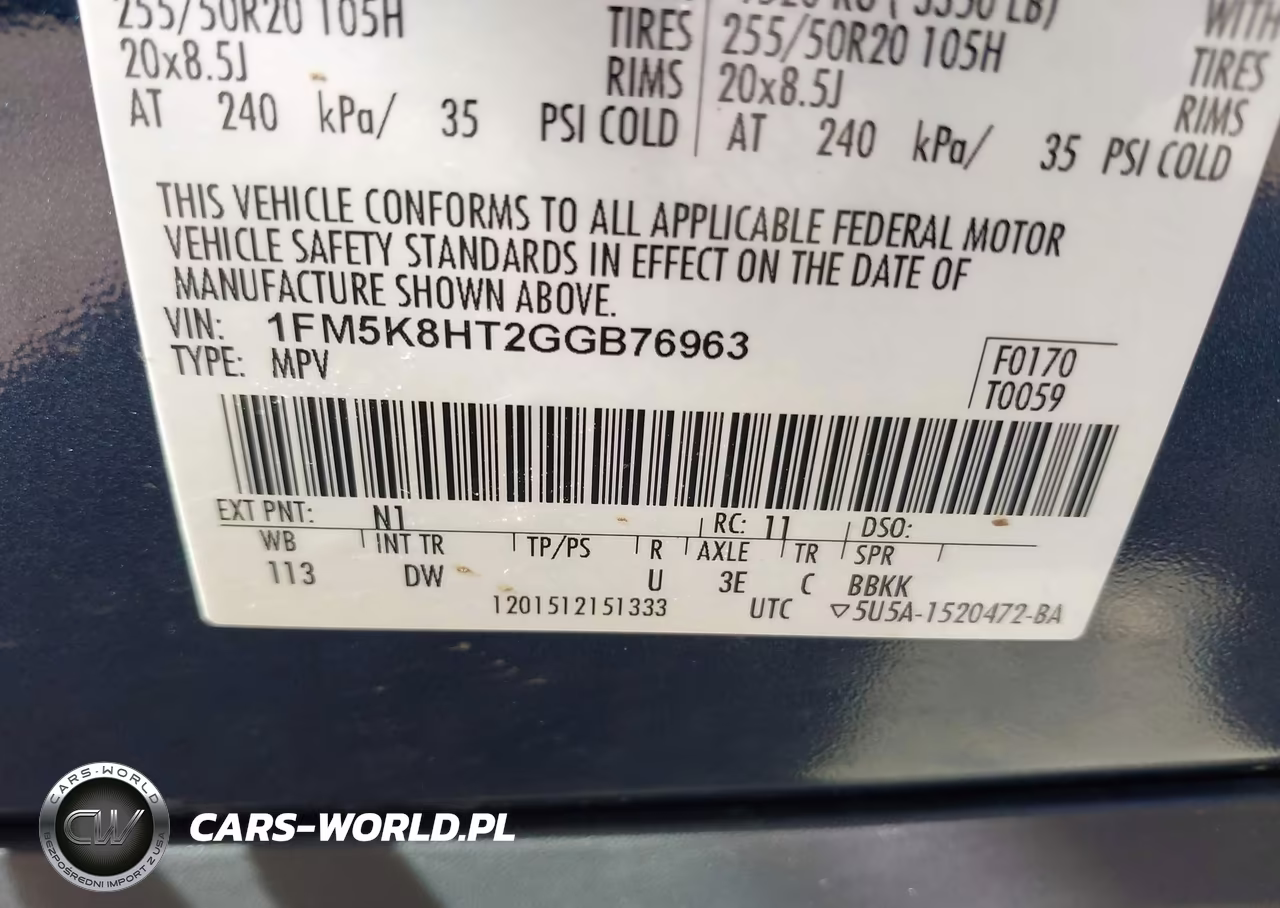 2016 Ford Explorer Platinum VIN:1FM5K8HT2GGB76963 - 9