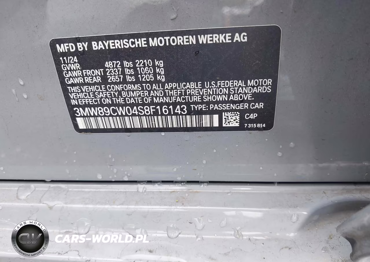 2025 BMW 330I xDrive VIN:3MW89CW04S8F16143 - 9