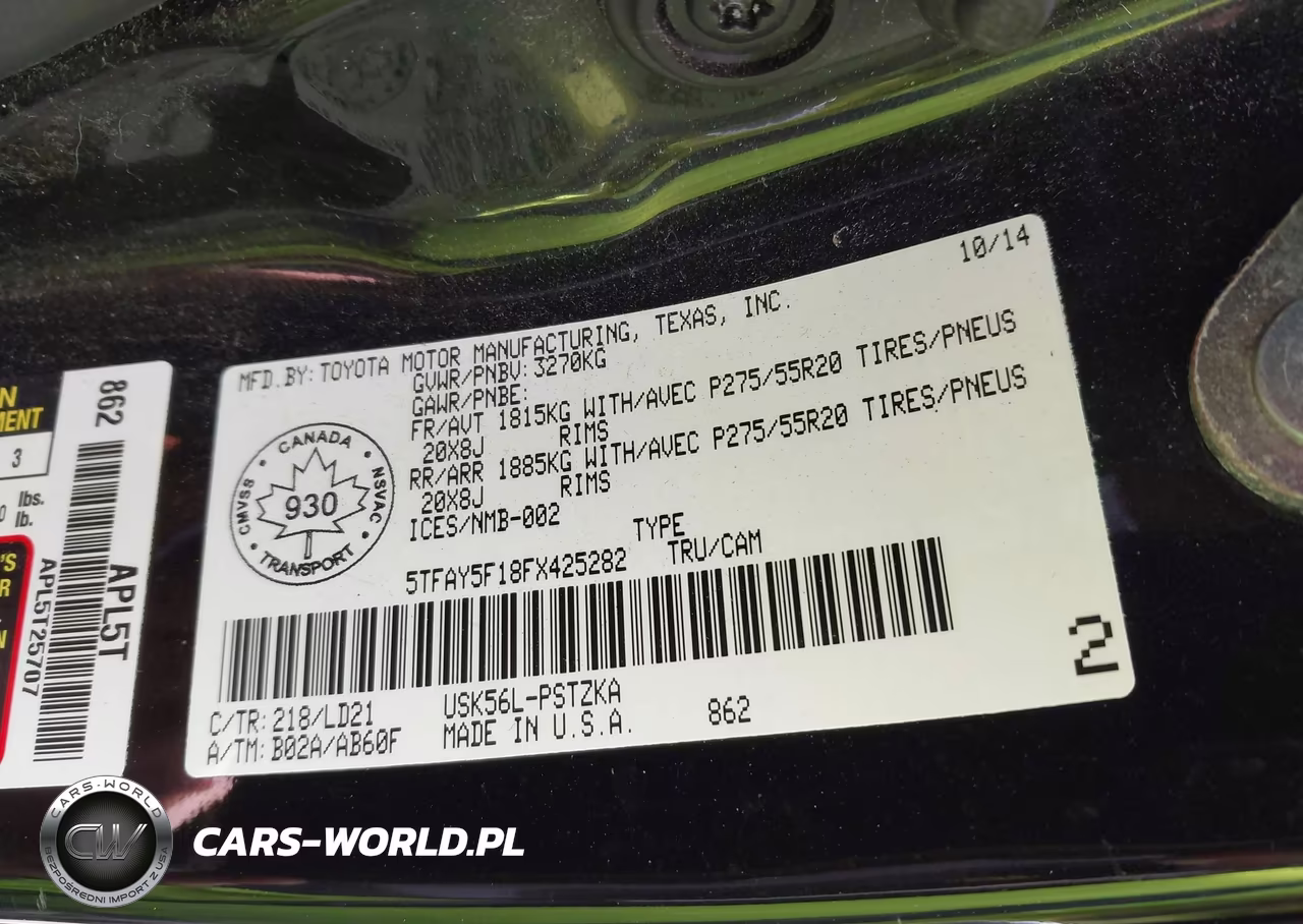 2015 Toyota Tundra Platinum 5.7L V8 VIN:5TFAY5F18FX425282 - 9