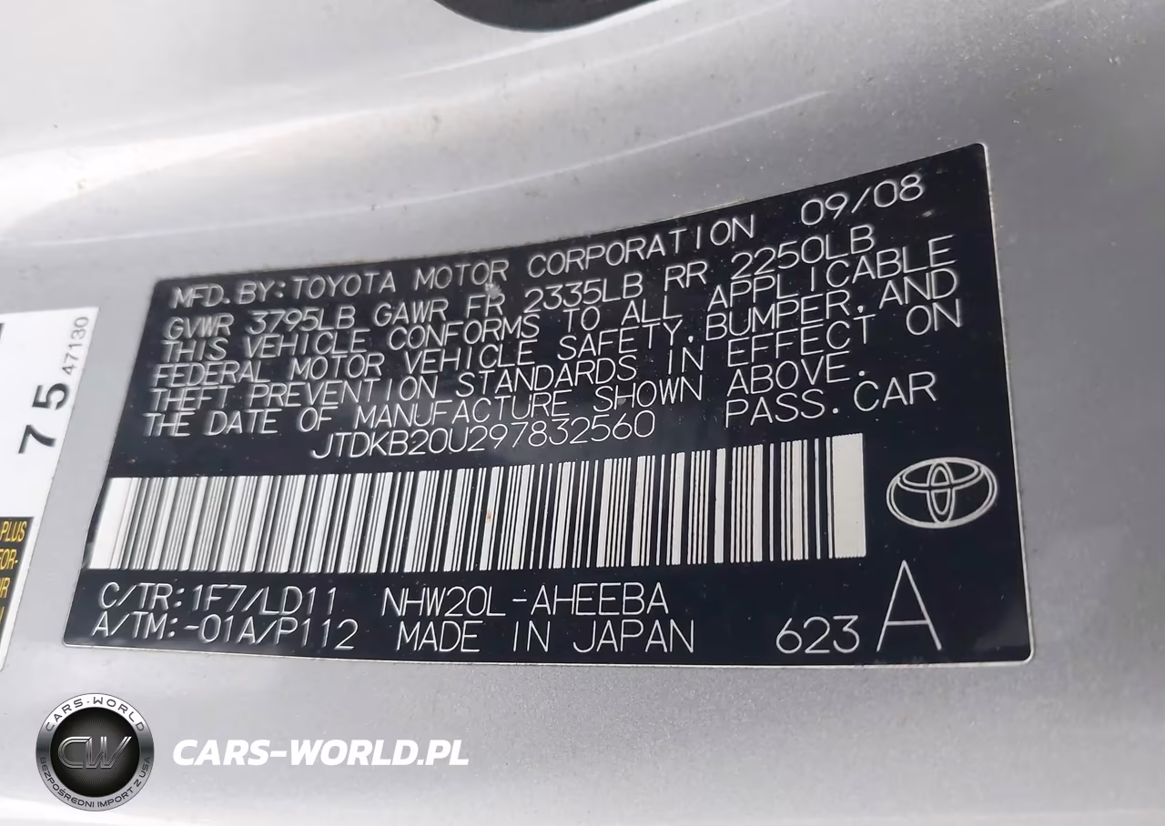2009 Toyota Prius VIN:JTDKB20U297832560 - 9