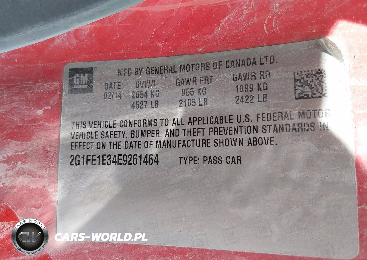 2014 Chevrolet Camaro 1Ls VIN:2G1FE1E34E9261464 - 9