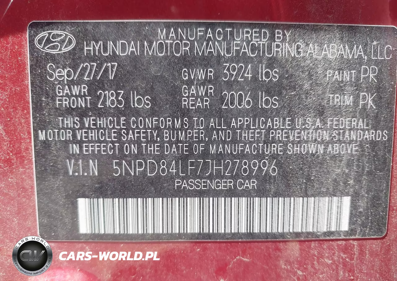 2018 Hyundai Elantra Sel VIN:5NPD84LF7JH278996 - 9
