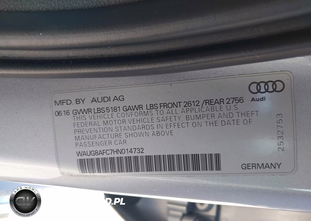 2017 Audi A6 2.0T Premium VIN:WAUG8AFC7HN014732 - 9