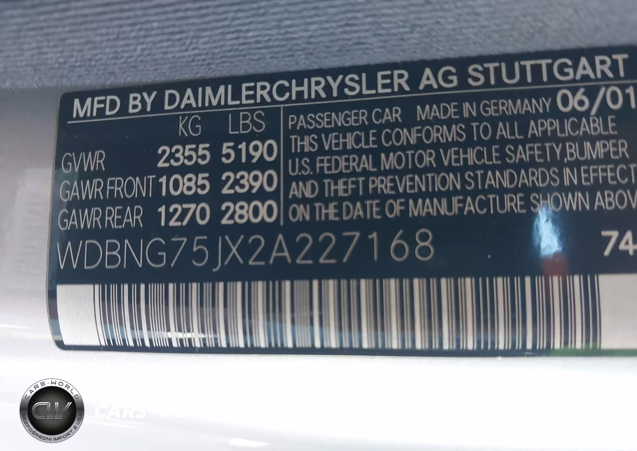 2002 Mercedes-Benz S 500 VIN:WDBNG75JX2A227168 - 9