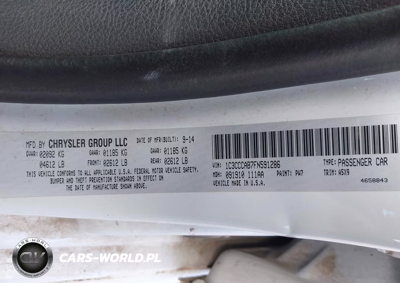 2015 Chrysler 200 Limited VIN:1C3CCCAB7FN591286 - 9