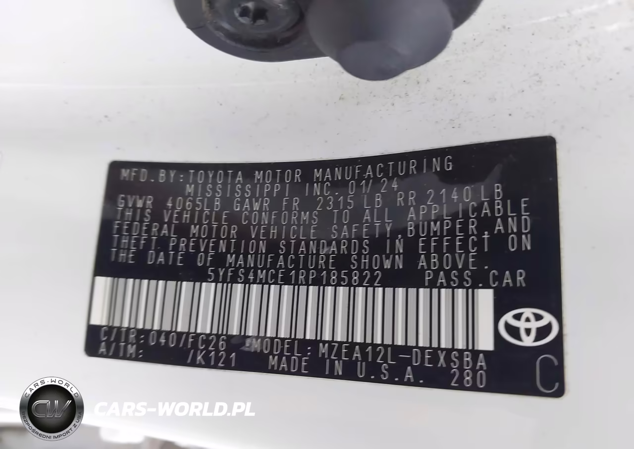 2024 Toyota Corolla Se VIN:5YFS4MCE1RP185822 - 9