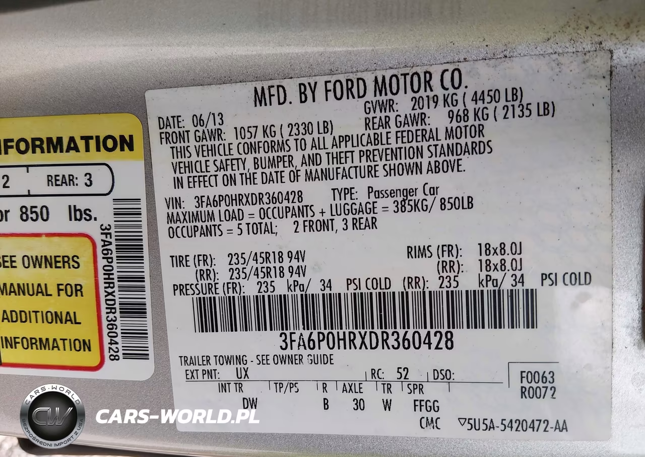 2013 Ford Fusion Se VIN:3FA6P0HRXDR360428 - 9