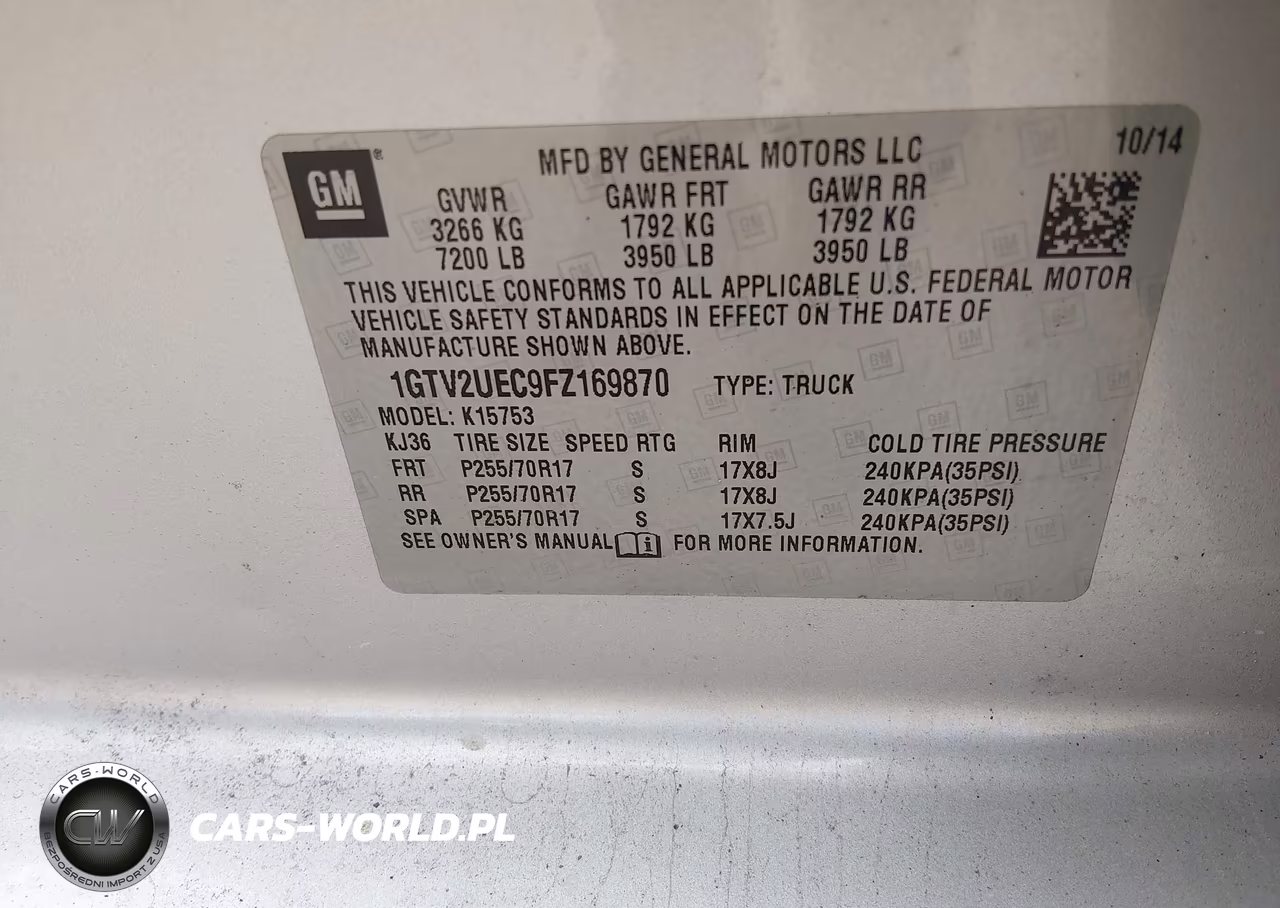 2015 GMC Sierra 1500 Sle VIN:1GTV2UEC9FZ169870 - 9