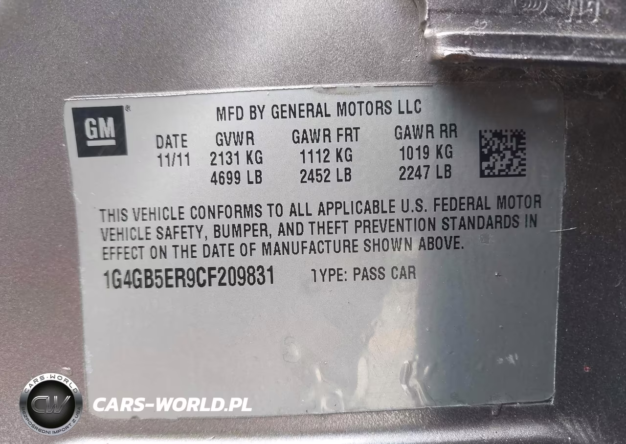2012 Buick Lacrosse Convenience Group VIN:1G4GB5ER9CF209831 - 9