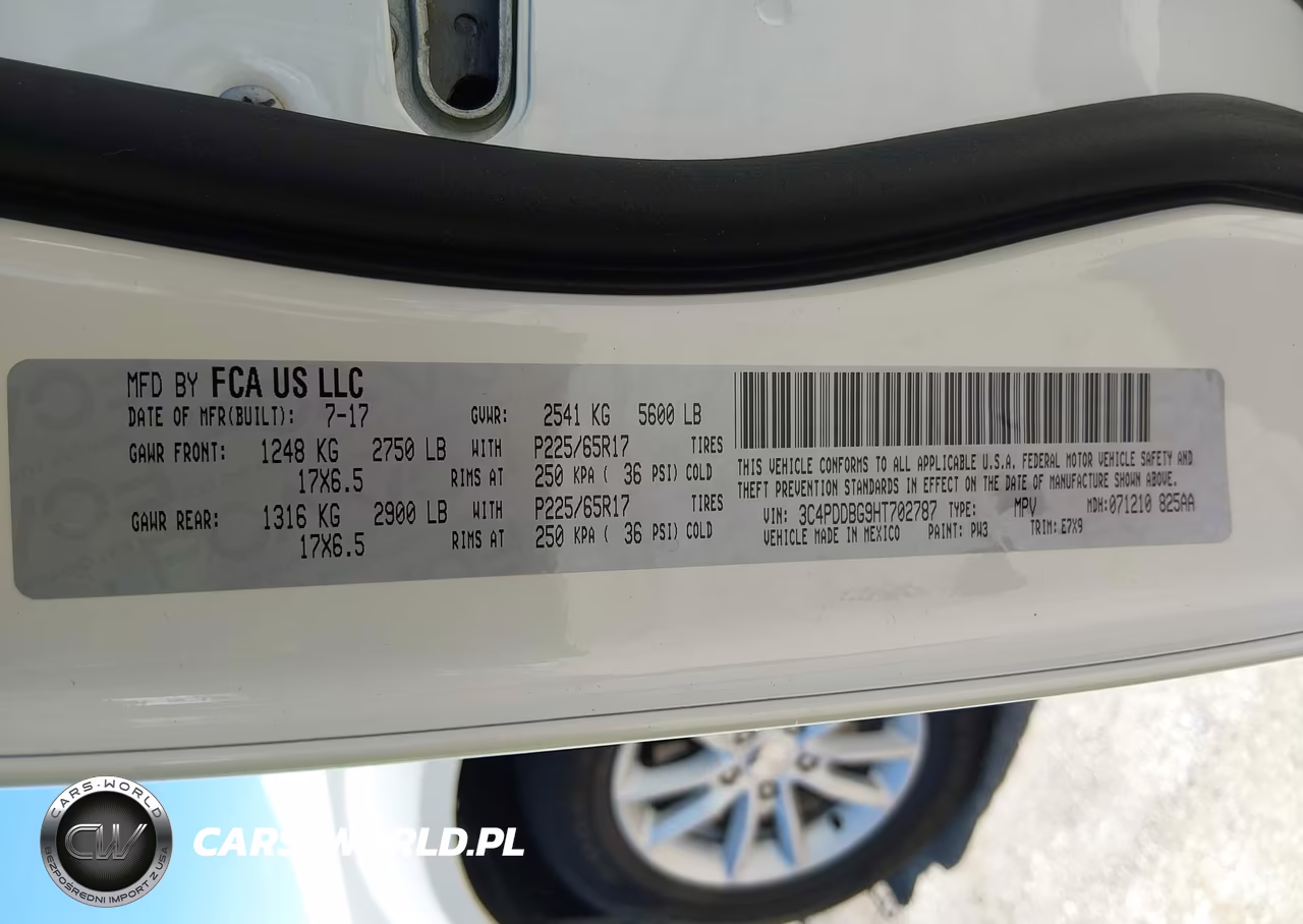 2017 Dodge Journey Sxt Awd VIN:3C4PDDBG9HT702787 - 9