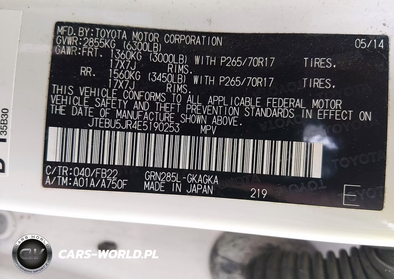 2014 Toyota 4Runner Sr5 VIN:JTEBU5JR4E5190253 - 9