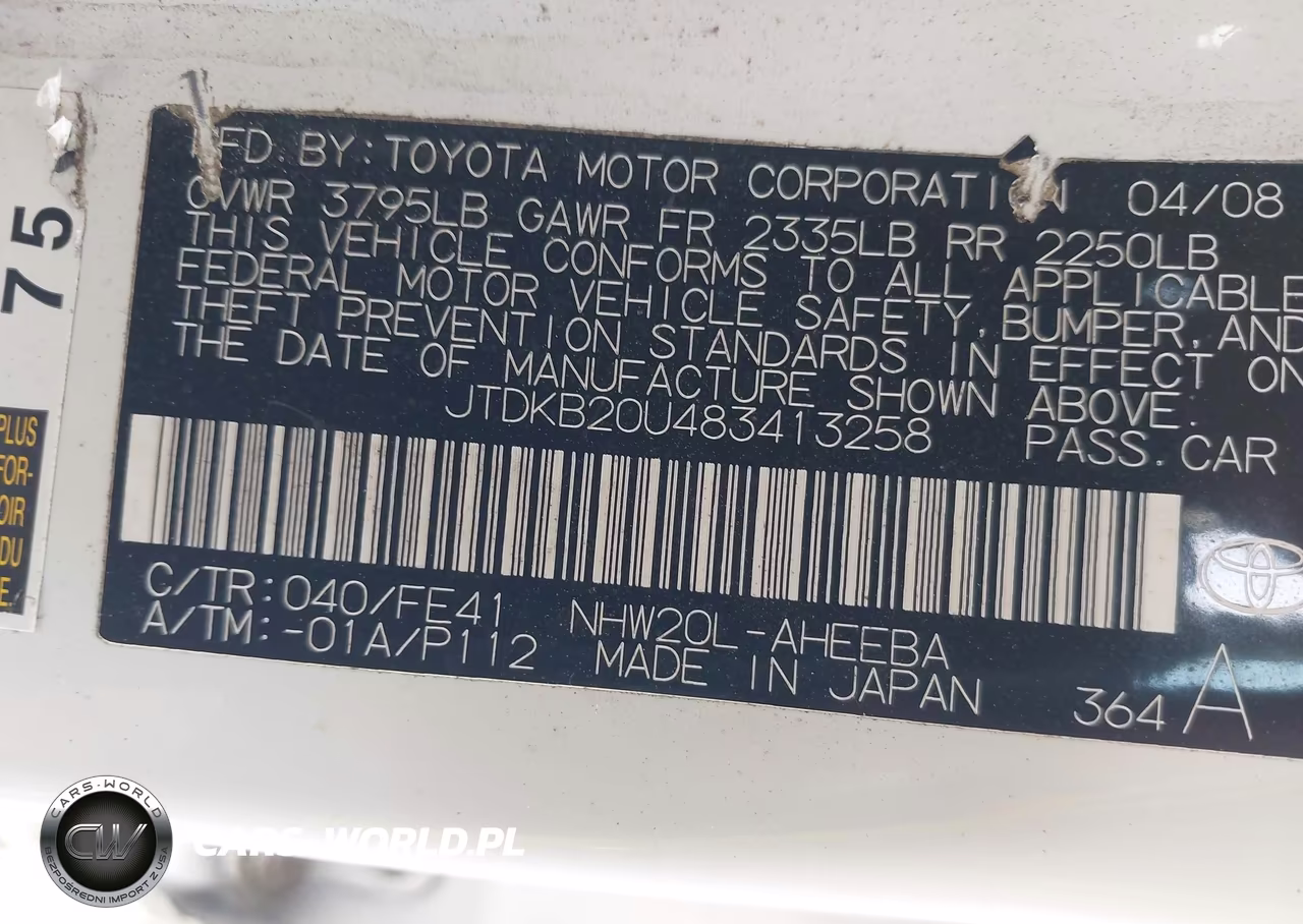 2008 Toyota Prius VIN:JTDKB20U483413258 - 9