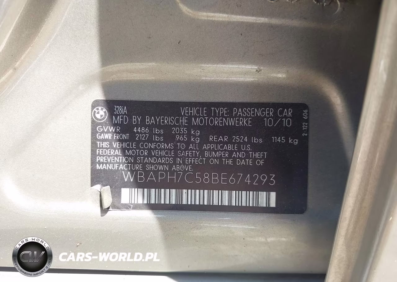 2011 BMW 328I VIN:WBAPH7C58BE674293 - 9