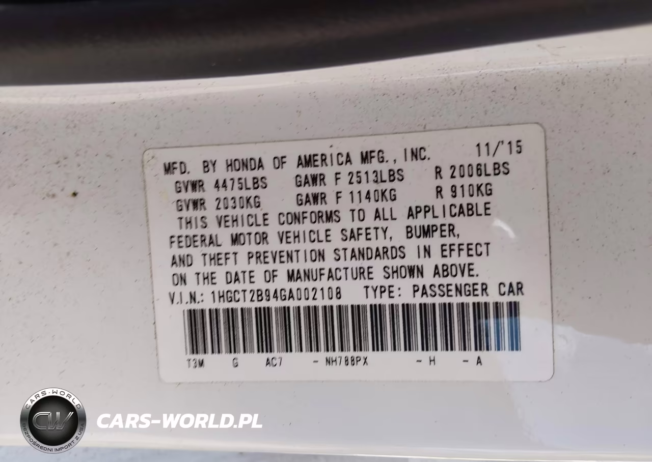 2016 Honda Accord Ex-L V-6 VIN:1HGCT2B94GA002108 - 9