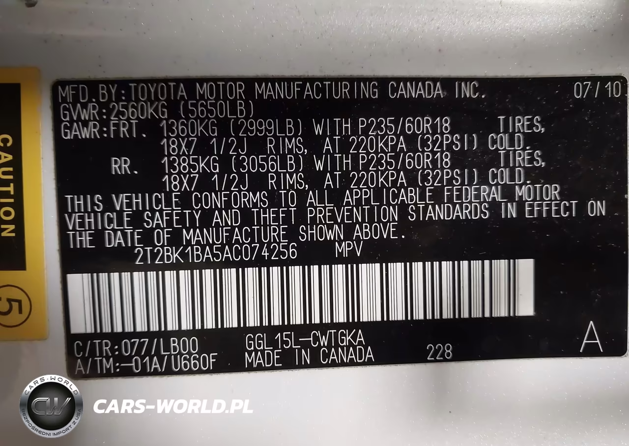 2010 Lexus Rx 350 VIN:2T2BK1BA5AC074256 - 9