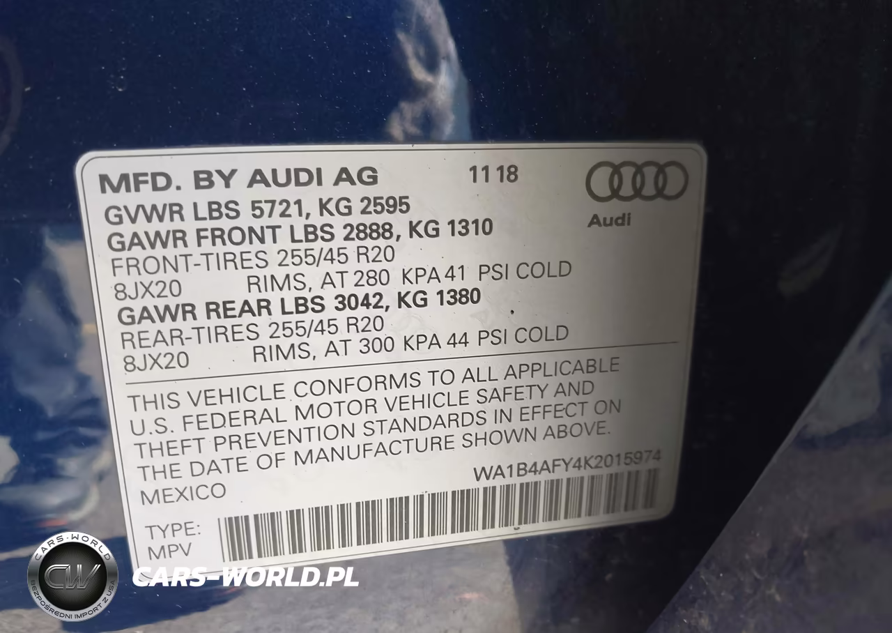 2019 Audi Sq5 3.0T Premium VIN:WA1B4AFY4K2015974 - 9