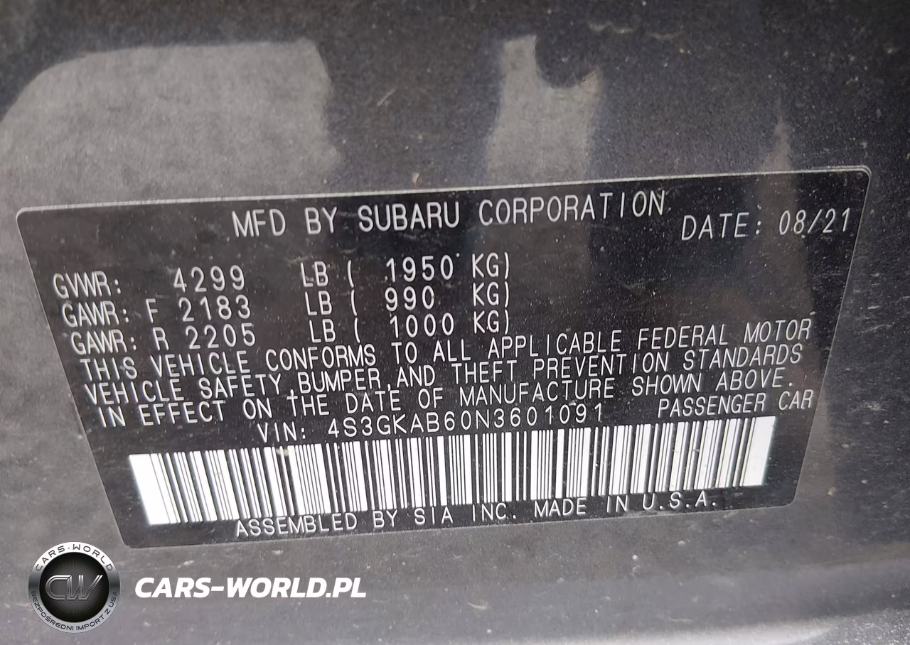 2022 Subaru Impreza Base VIN:4S3GKAB60N3601091 - 9
