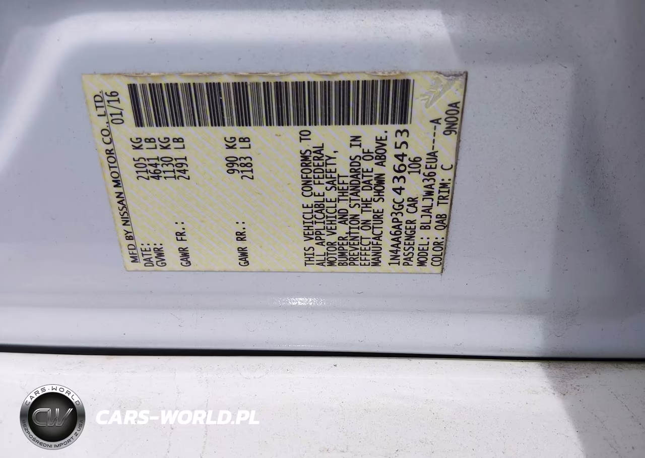 2016 Nissan Maxima 3.5 Sv VIN:1N4AA6AP3GC436453 - 9