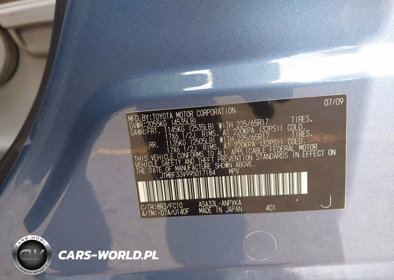 2009 Toyota Rav4 VIN:JTMBF33V995017184 - 9