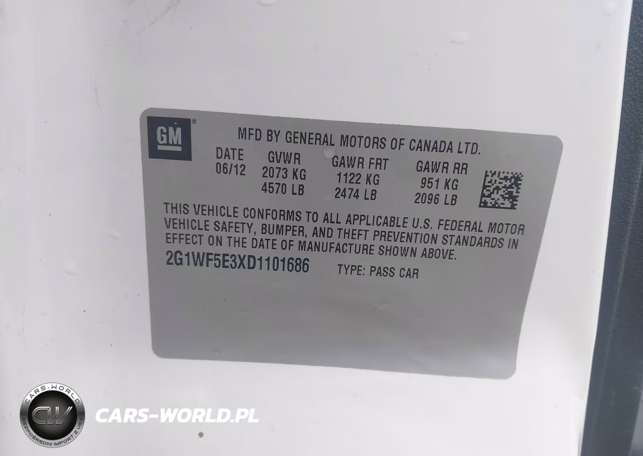 2013 Chevrolet Impala Ls VIN:2G1WF5E3XD1101686 - 9