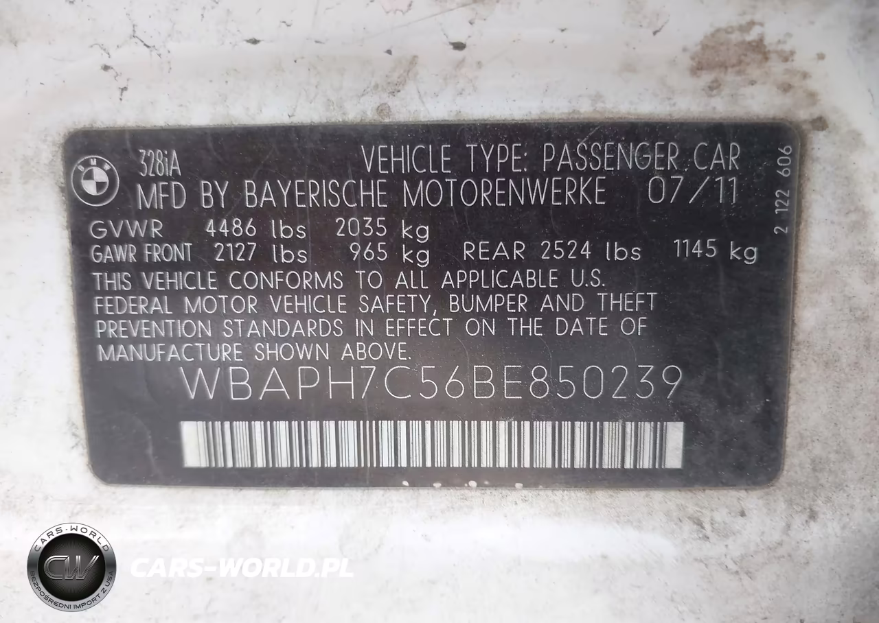2011 BMW 328I VIN:WBAPH7C56BE850239 - 9