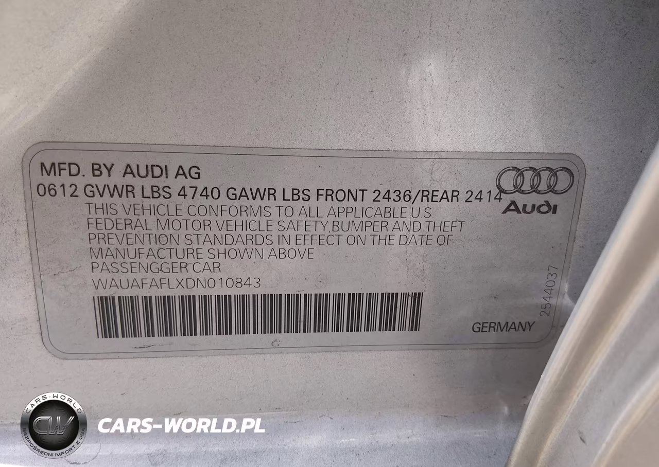 2013 Audi A4 2.0T Premium VIN:WAUAFAFLXDN010843 - 9