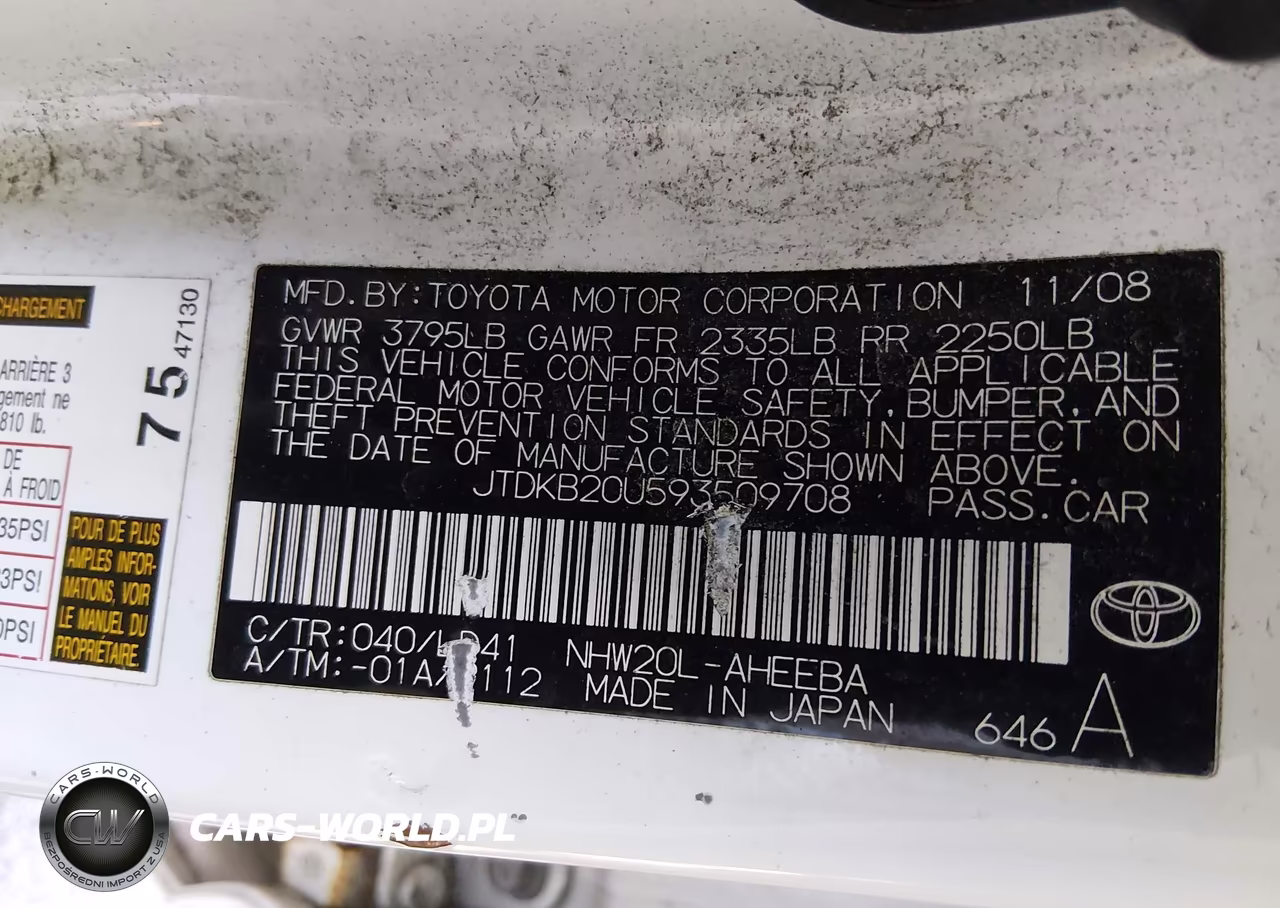 2009 Toyota Prius VIN:JTDKB20U593509708 - 9