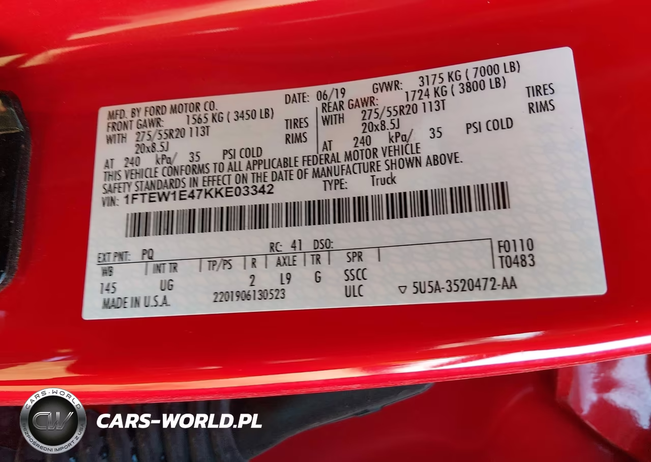 2019 Ford F-150 Xlt VIN:1FTEW1E47KKE03342 - 9