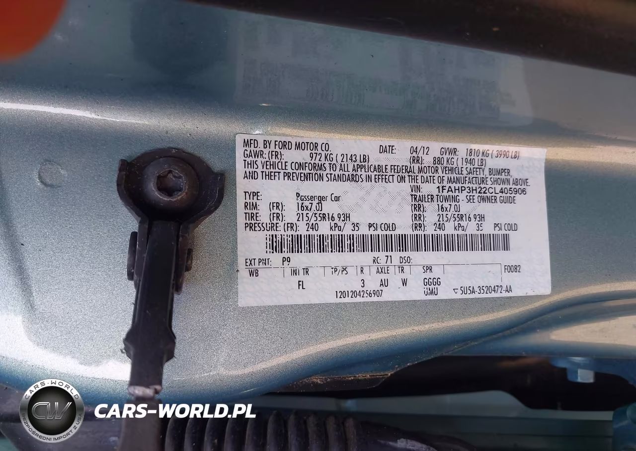 2012 Ford Focus Sel VIN:1FAHP3H22CL405906 - 9