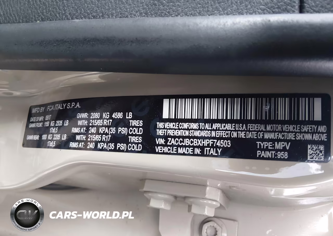 2017 Jeep Renegade Deserthawk 4X4 VIN:ZACCJBCBXHPF74503 - 9