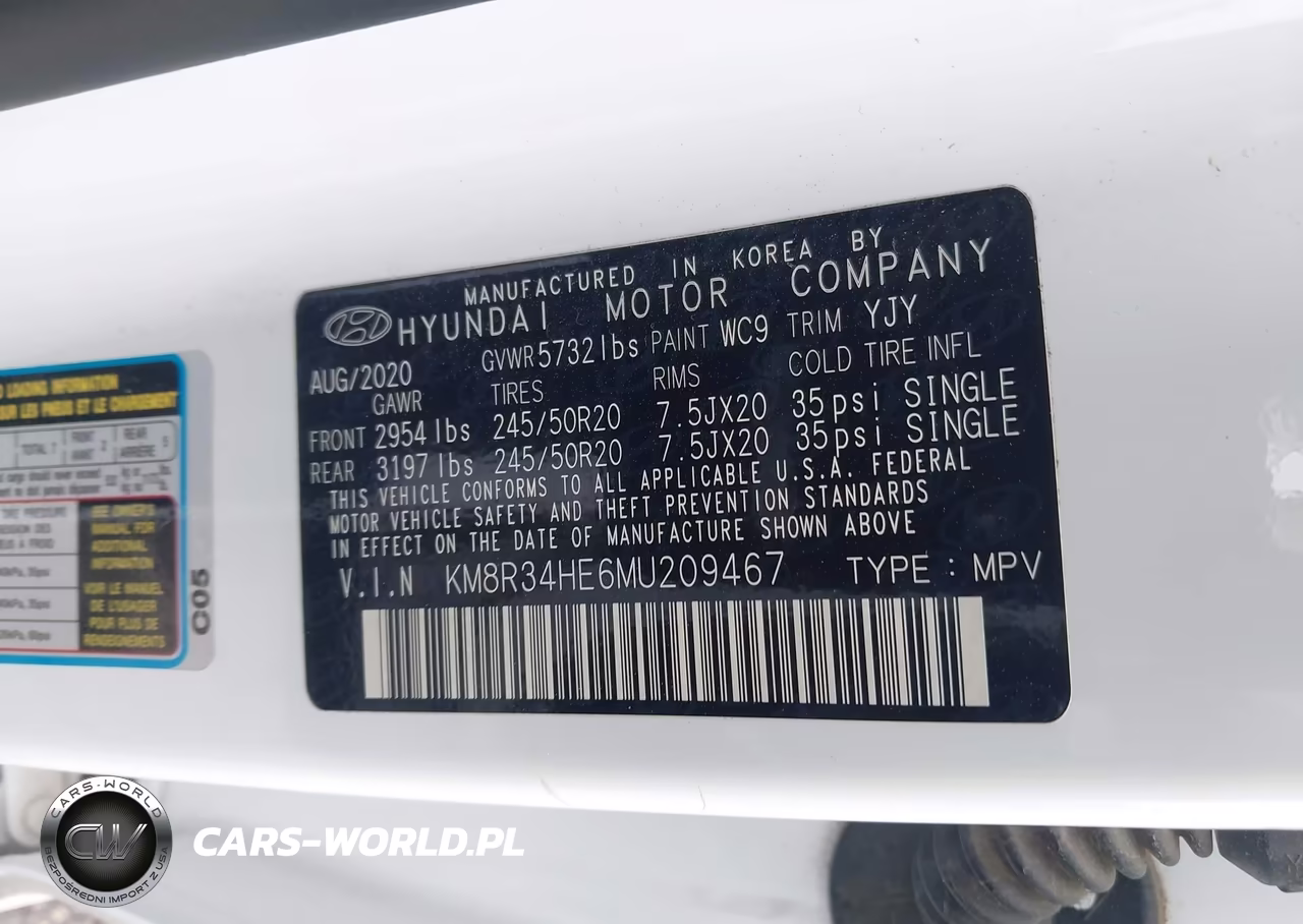 2021 Hyundai Palisade Sel VIN:KM8R34HE6MU209467 - 9