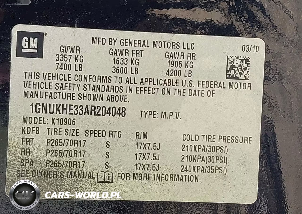 2010 Chevrolet Suburban 1500 Ls VIN:1GNUKHE33AR204048 - 9