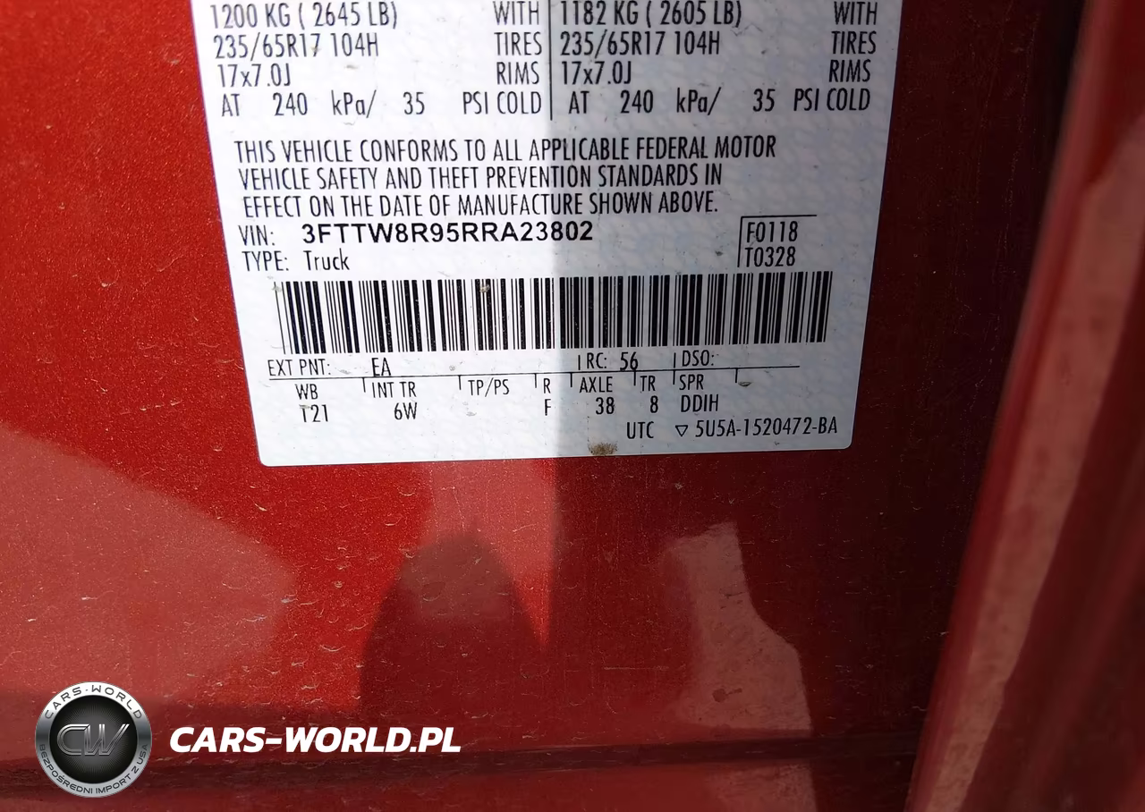 2024 Ford Maverick Lariat VIN:3FTTW8R95RRA23802 - 9