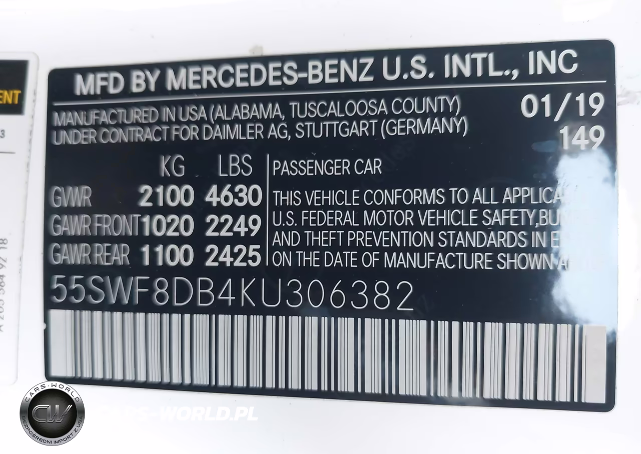 2019 Mercedes-Benz C 300 VIN:55SWF8DB4KU306382 - 9
