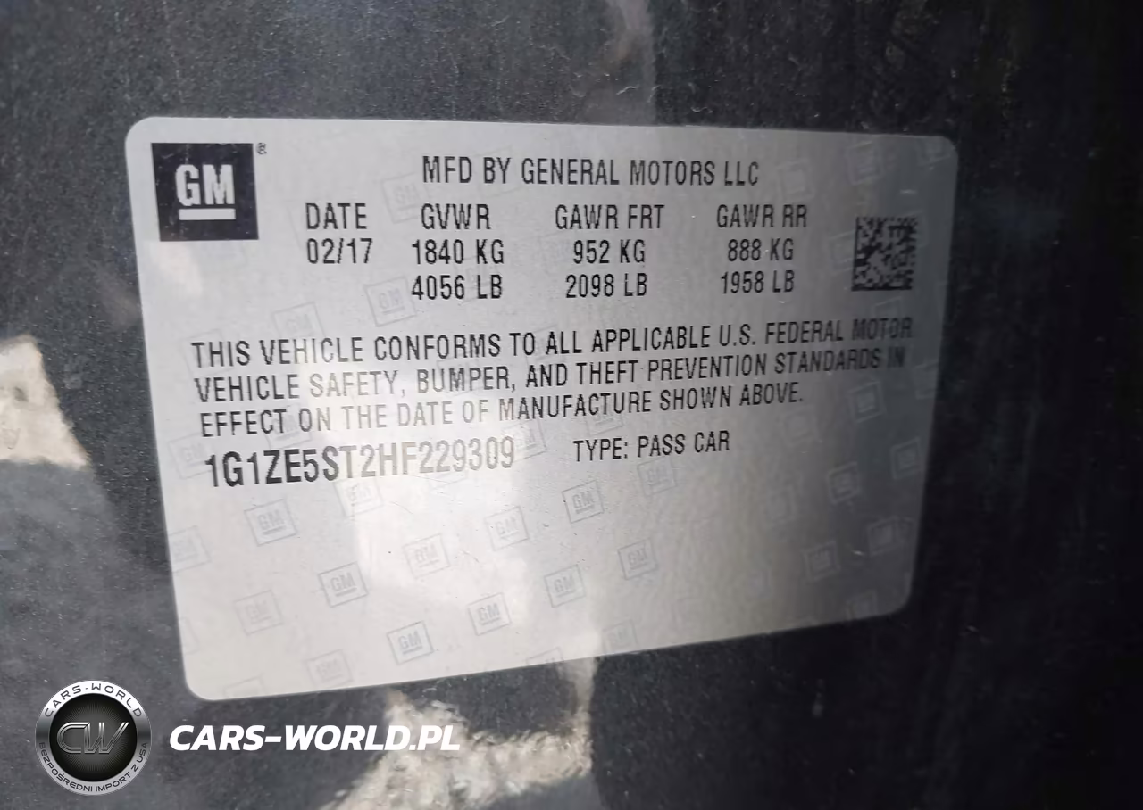 2017 Chevrolet Malibu 1Lt VIN:1G1ZE5ST2HF229309 - 9