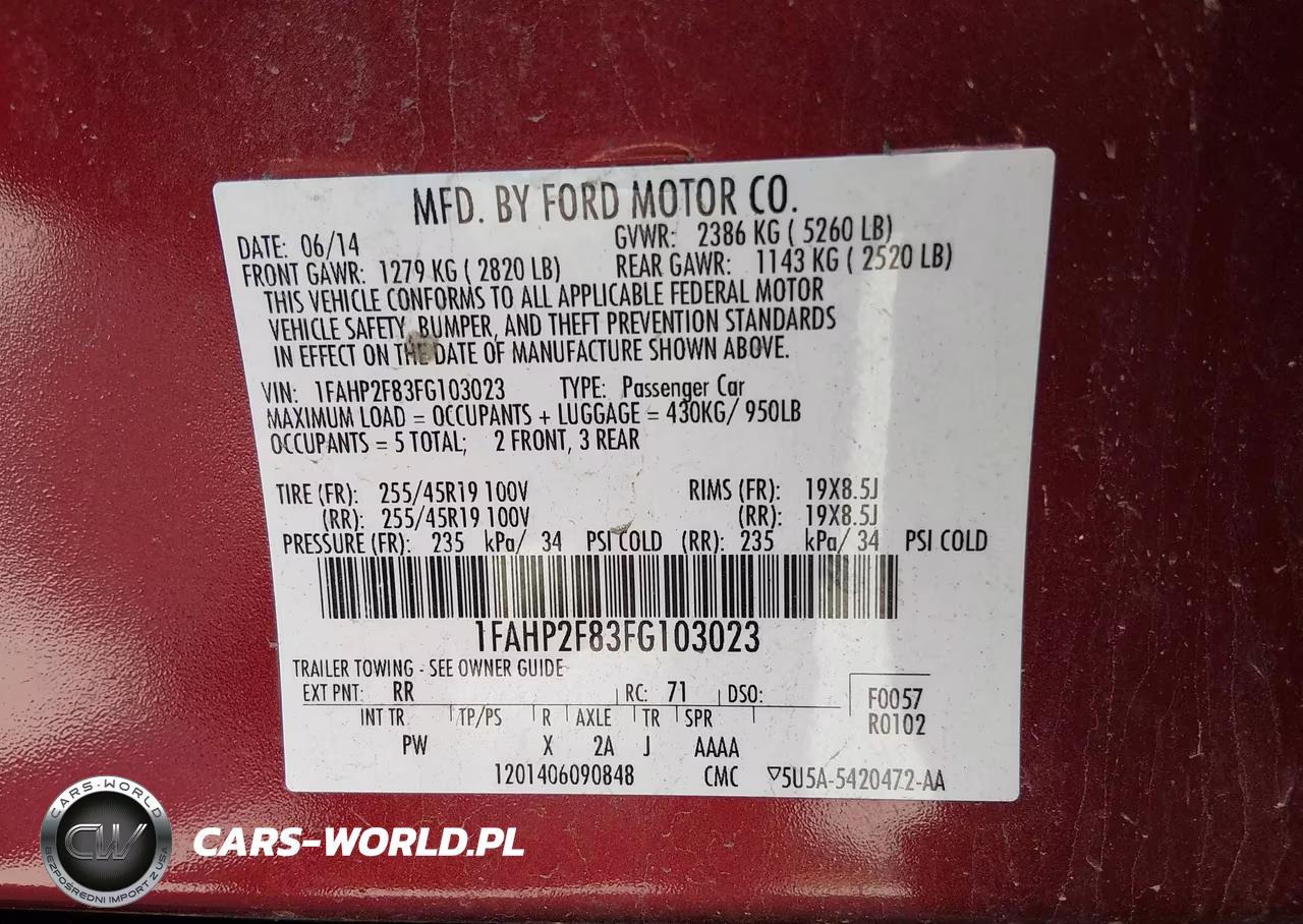 2015 Ford Taurus Limited VIN:1FAHP2F83FG103023 - 9
